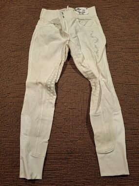 Women's White Full Seat Grip Breeches